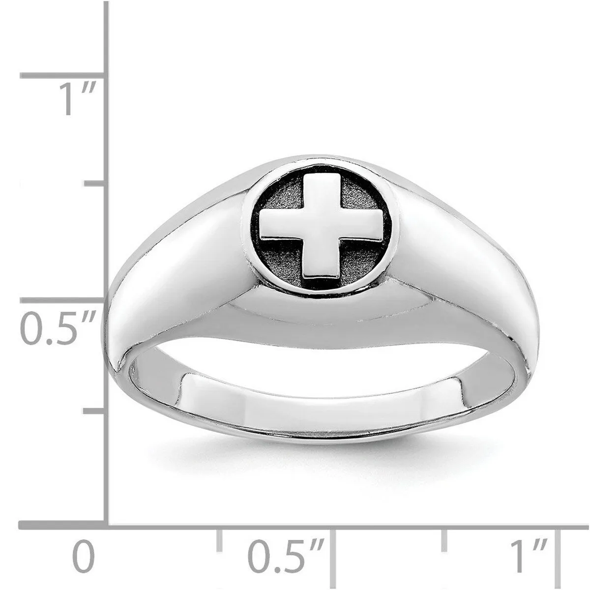 Curata 925 Sterling Silver Rhodium Plated Cross Artisan Oxidized Ring sold by Zulily product image thumbnail 5