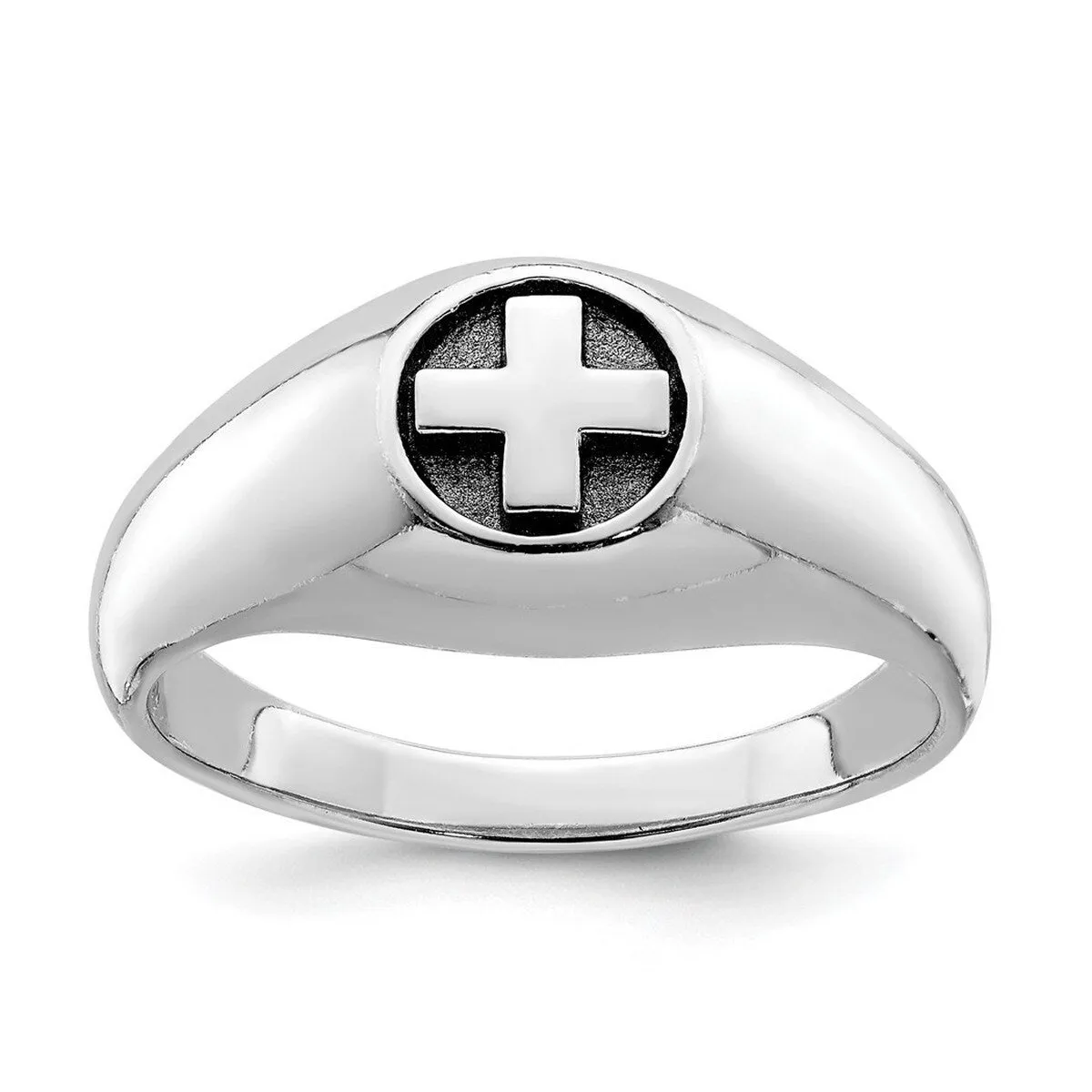 Curata 925 Sterling Silver Rhodium Plated Cross Artisan Oxidized Ring sold by Zulily product image thumbnail 2
