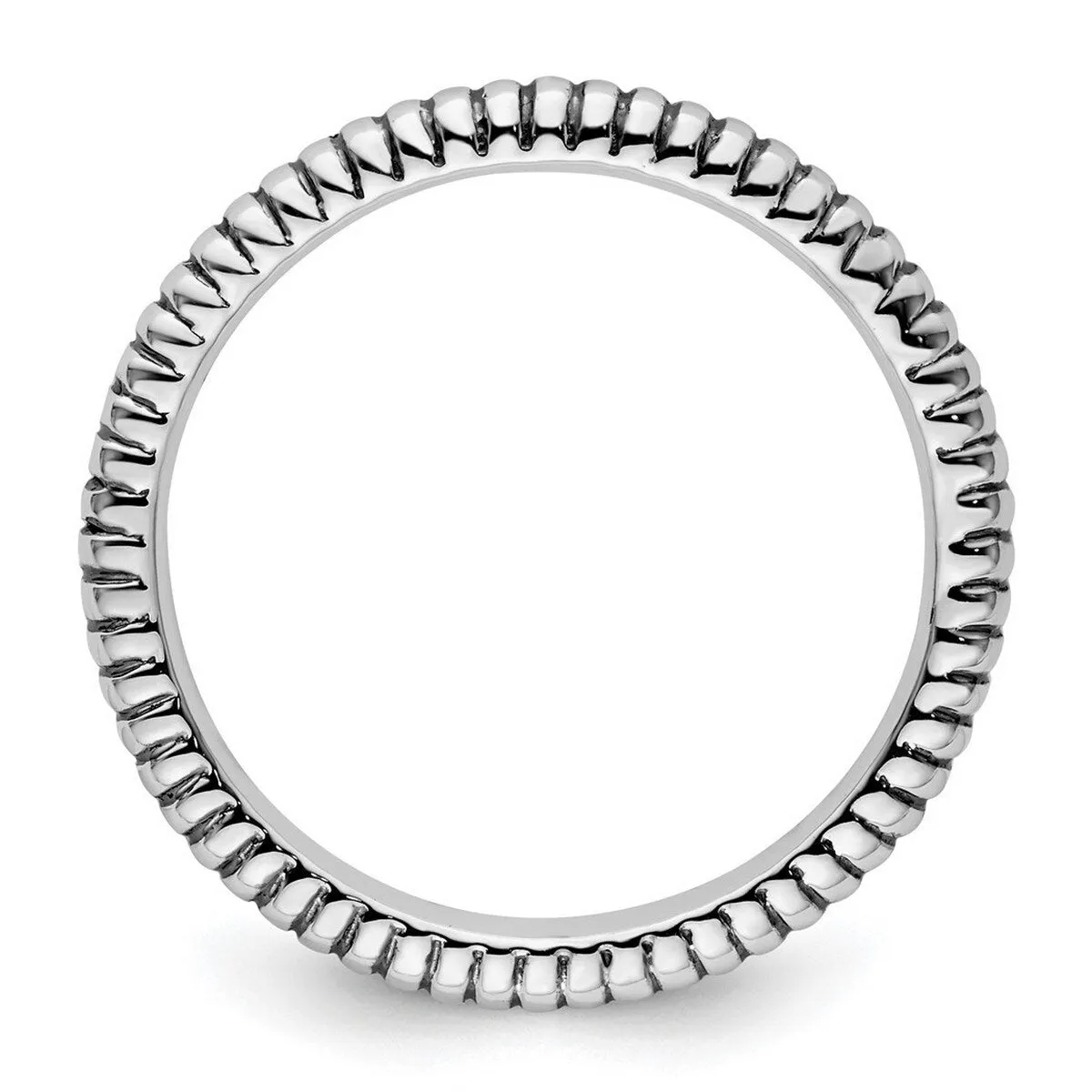 Curata 925 Sterling Silver Polished Patterned Stackable Artisan Oxidized Ring sold by Zulily product image thumbnail 4