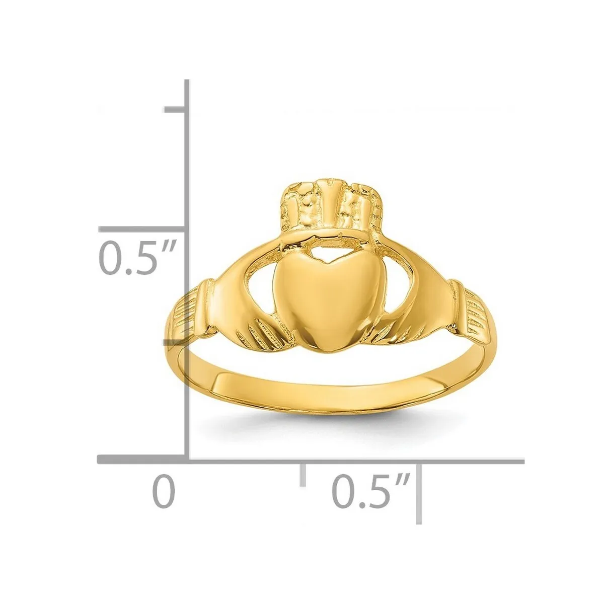 Curata 925 Sterling Silver Gold Tone Claddagh Celtic Trinity Knot Ring sold by Zulily product image thumbnail 4