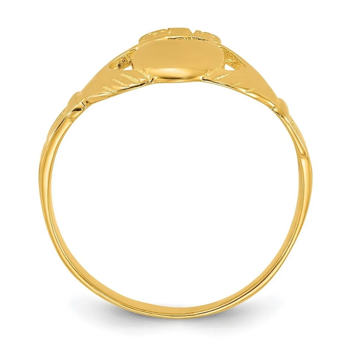 Curata 925 Sterling Silver Gold Tone Claddagh Celtic Trinity Knot Ring sold by Zulily product image thumbnail 2