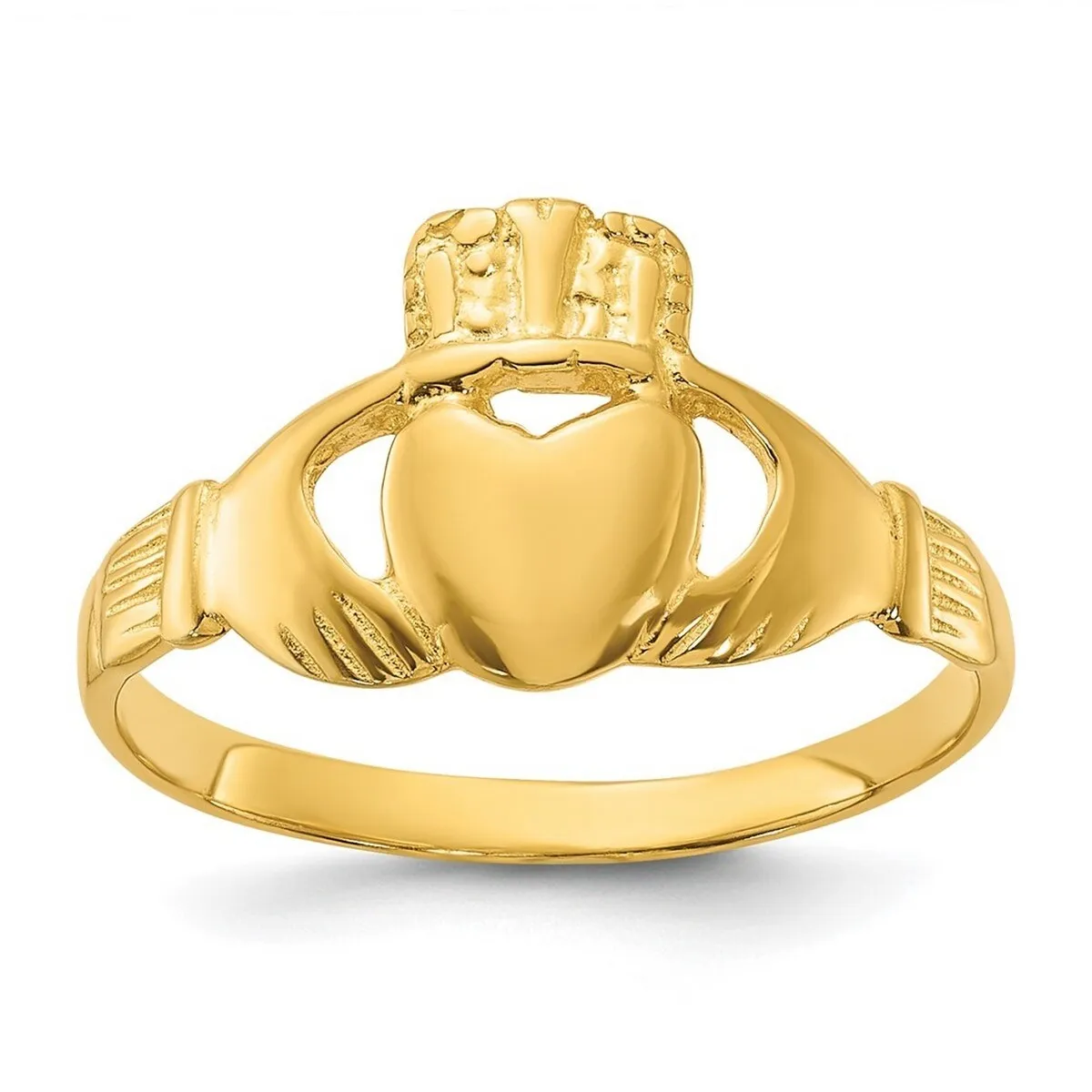 Curata 925 Sterling Silver Gold Tone Claddagh Celtic Trinity Knot Ring sold by Zulily product image thumbnail 5