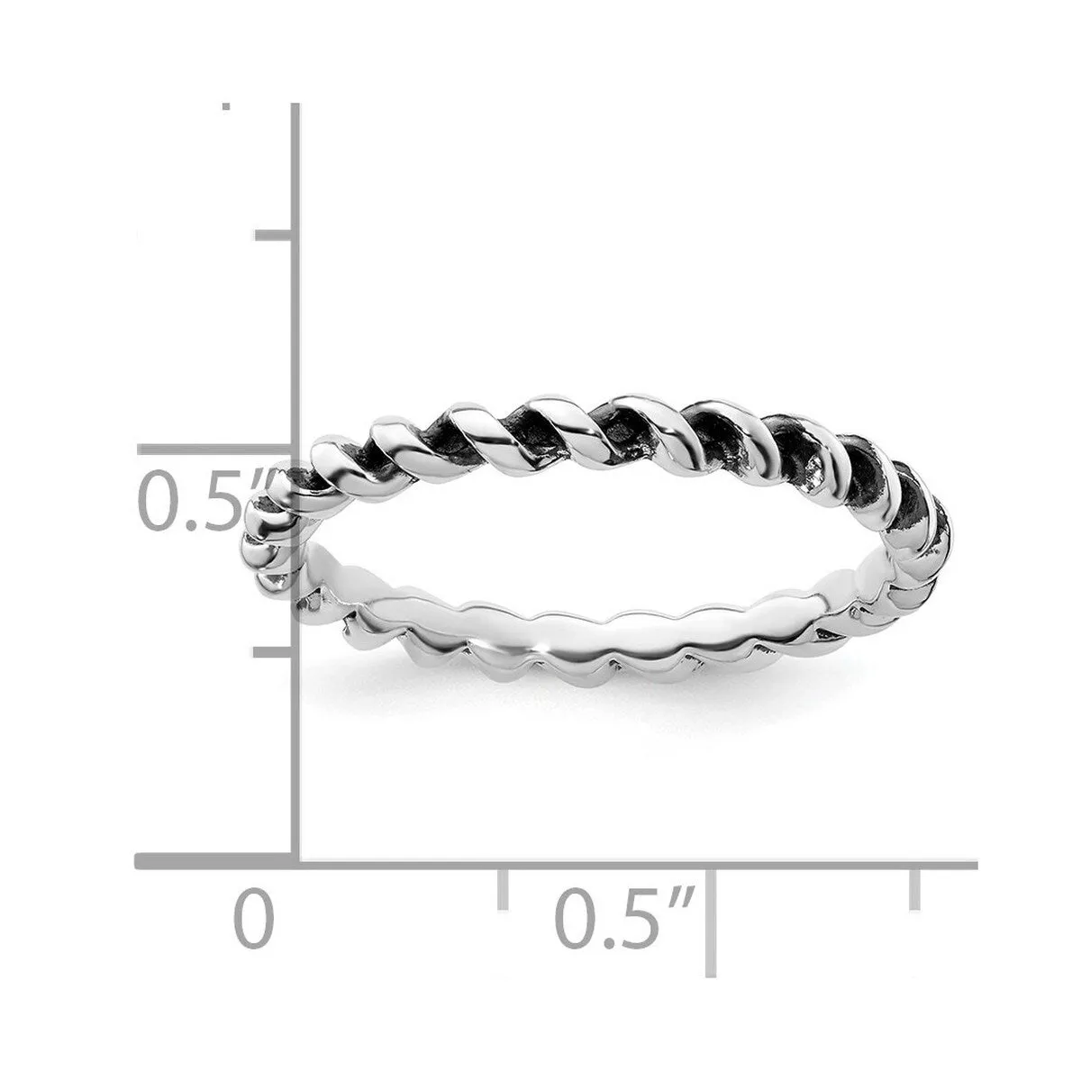 Curata 925 Sterling Silver Stackable Artisan Oxidized Artisan Oxidized Ring 2.5mm sold by Zulily product image thumbnail 2