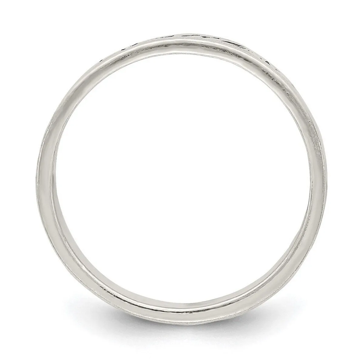 Curata 925 Sterling Silver Engravable and Polished Faith Artisan Oxidized Ring sold by Zulily product image thumbnail 5