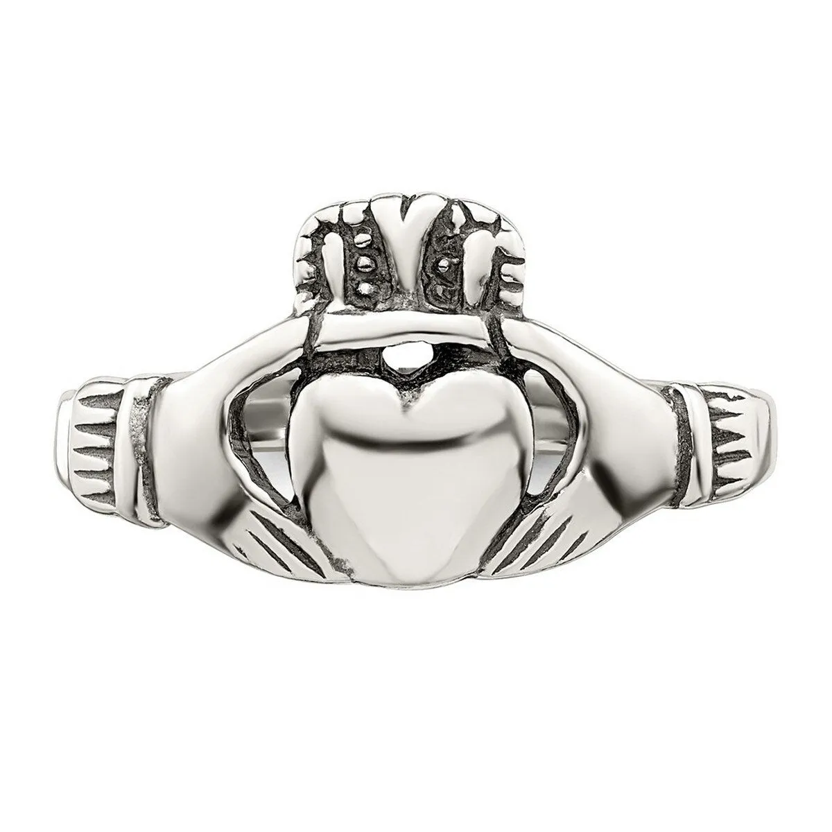 Curata 925 Sterling Silver Claddagh Celtic Trinity Knot Artisan Oxidized Ring sold by Zulily product image thumbnail 5