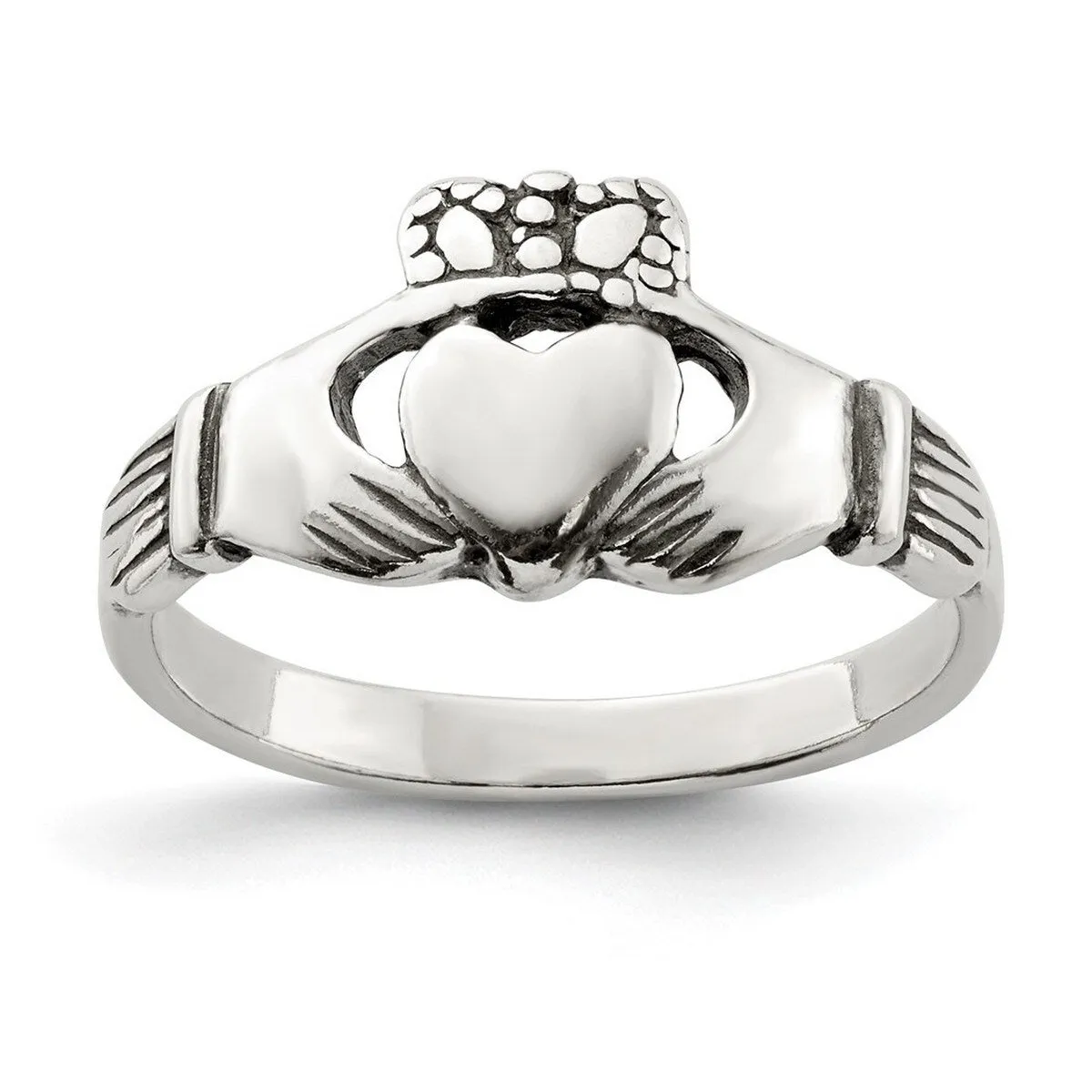 Curata 925 Sterling Silver Claddagh Celtic Trinity Knot Artisan Oxidized Ring sold by Zulily product image thumbnail 2