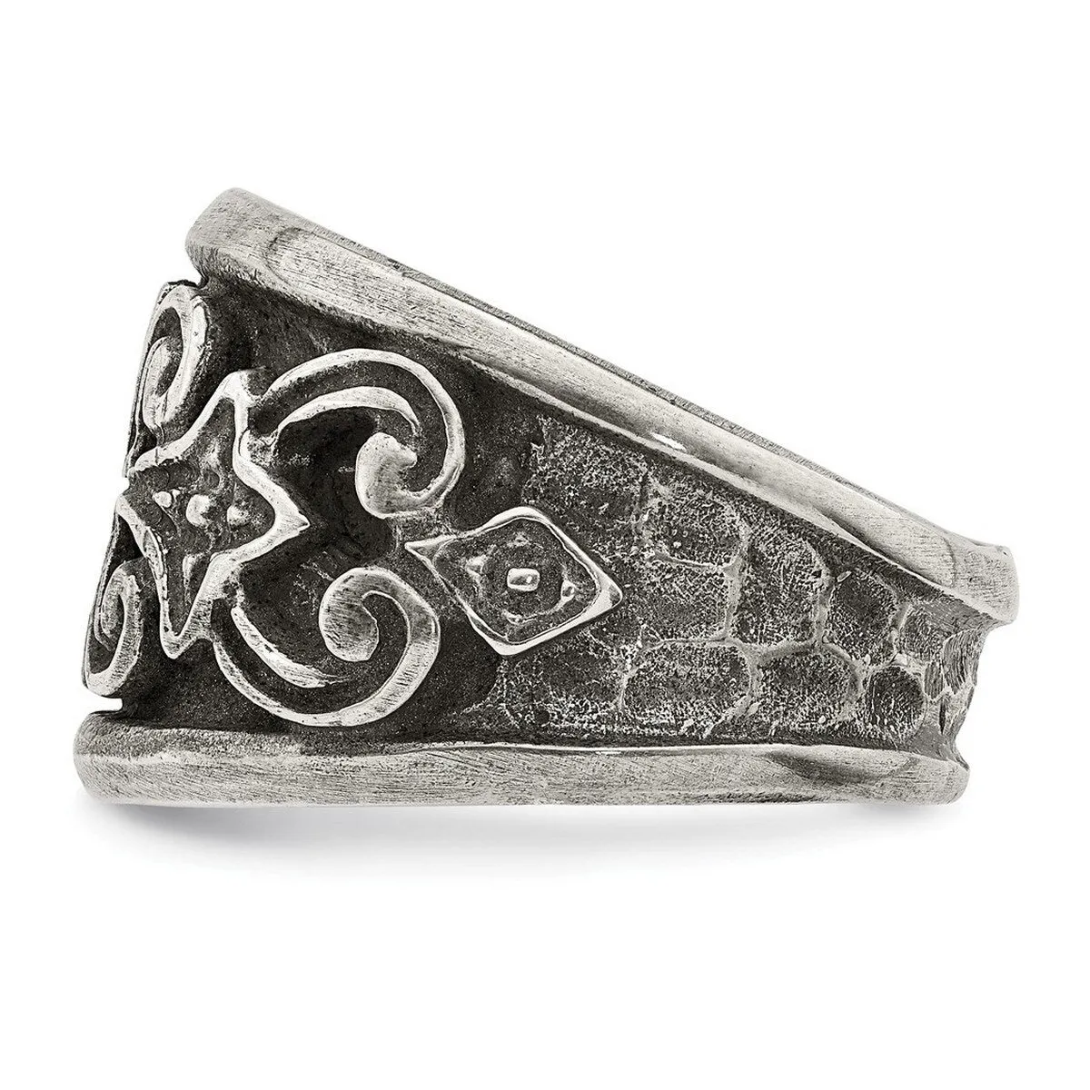 Curata 925 Sterling Silver Scroll Design Artisan Oxidized Ring sold by Zulily