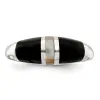 Curata 925 Sterling Silver Solid Polished Onyx and Mother of Pearl Ring sold by Zulily