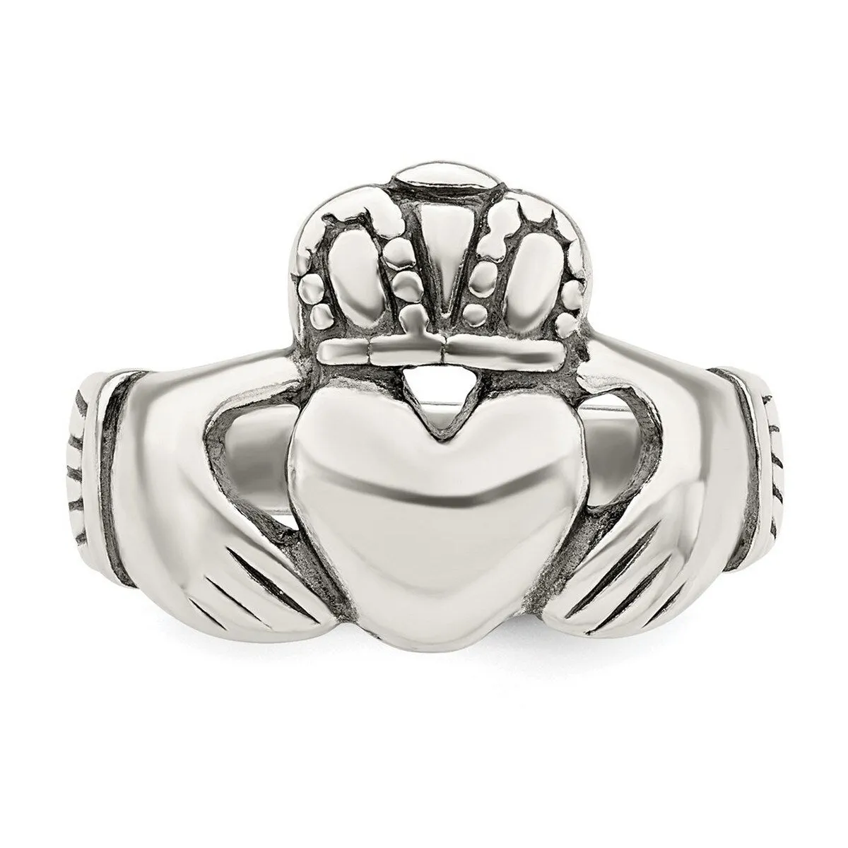 Curata 925 Sterling Silver Claddagh Celtic Trinity Knot Artisan Oxidized Ring sold by Zulily product image thumbnail 5