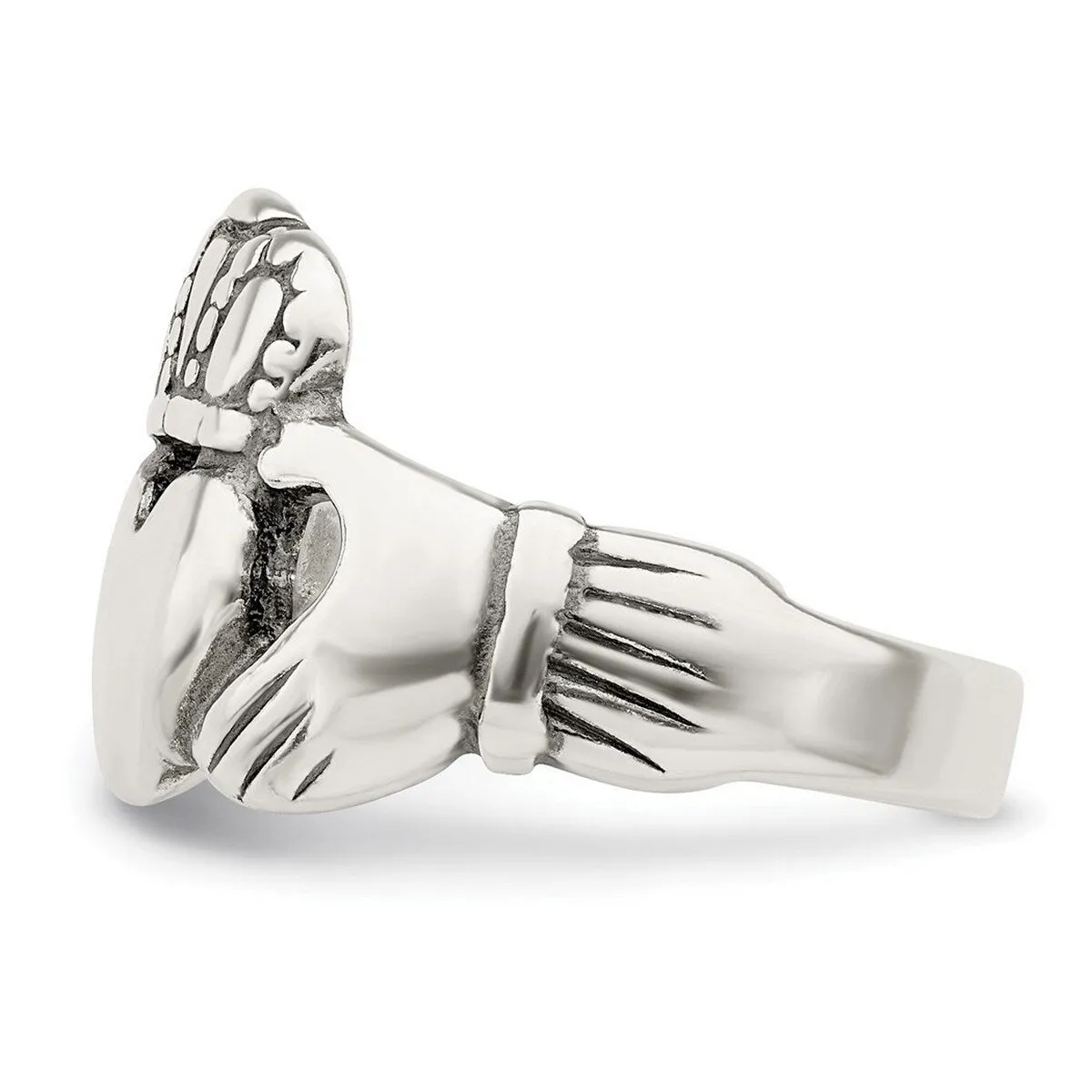 Curata 925 Sterling Silver Claddagh Celtic Trinity Knot Artisan Oxidized Ring sold by Zulily product image thumbnail 3