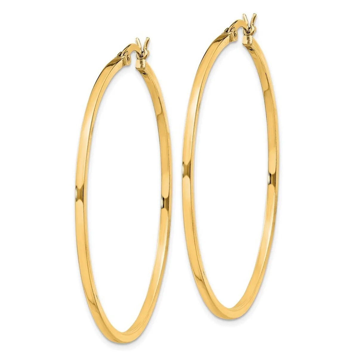 Curata 925 Sterling Silver Gold Plated 1.5mm Thin Squared Hoop Earrings - Various Diameters sold by Zulily product image thumbnail 5