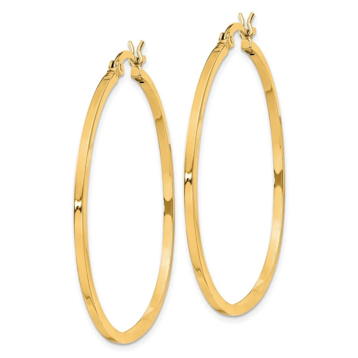 Curata 925 Sterling Silver Gold Plated 1.5mm Thin Squared Hoop Earrings - Various Diameters sold by Zulily product image thumbnail 4