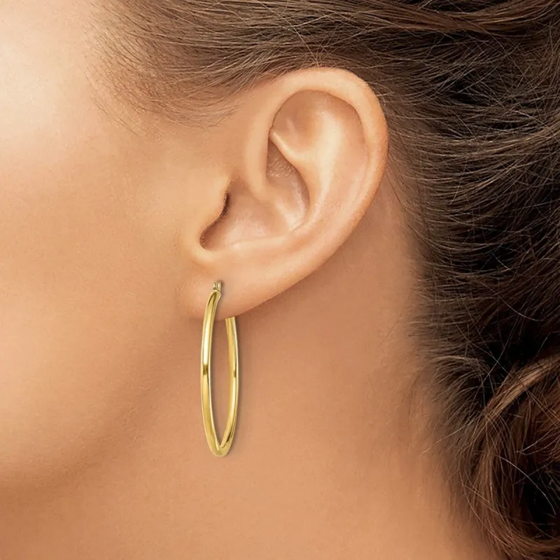 Curata 925 Sterling Silver Gold Plated 2mm Classic Hoop Earrings sold by Zulily