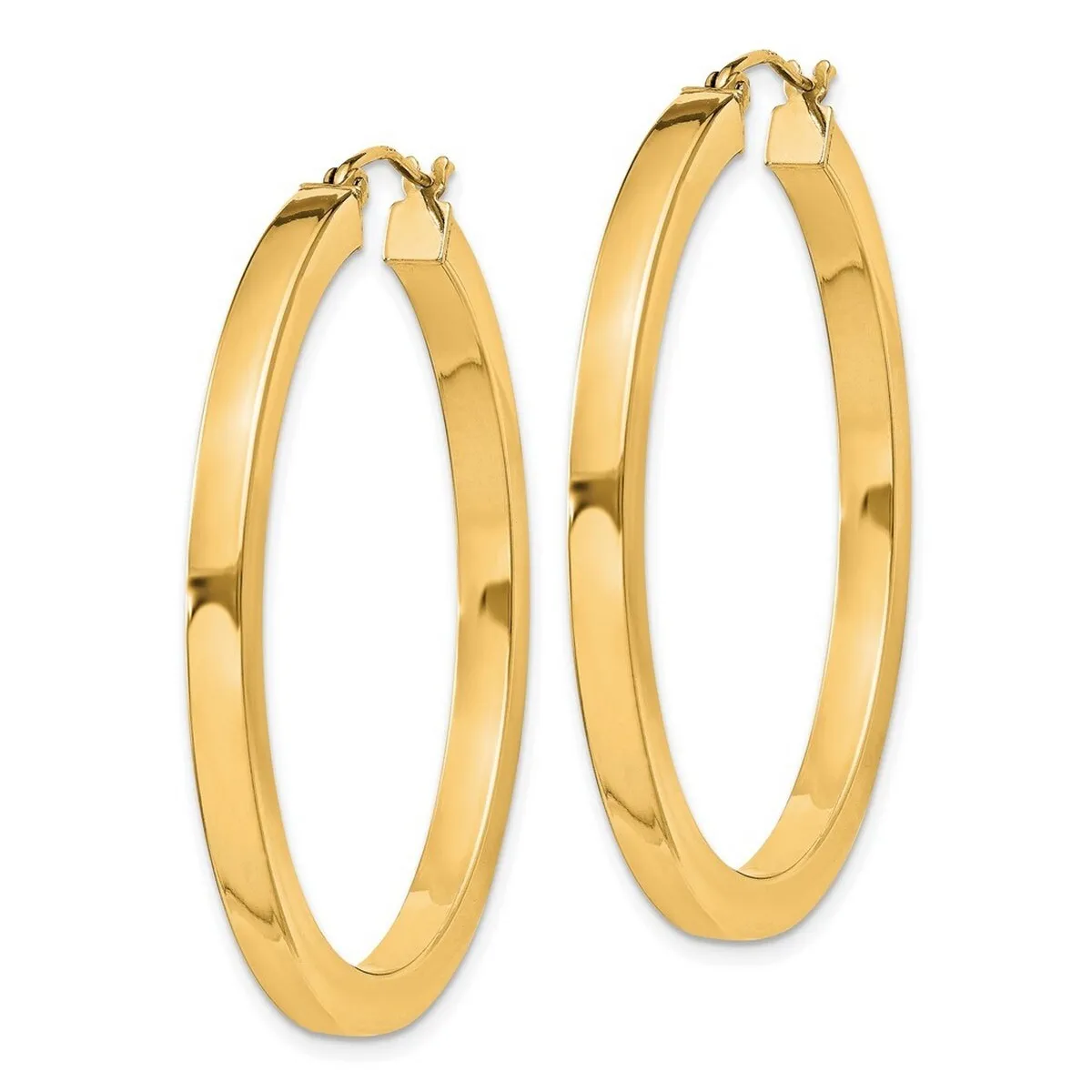 Curata 925 Sterling Silver Gold Plated 3mm Square Tube Hoop Earrings sold by Zulily product image thumbnail 5