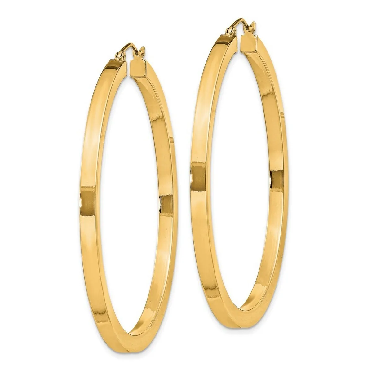 Curata 925 Sterling Silver Gold Plated 3mm Square Tube Hoop Earrings sold by Zulily product image thumbnail 4
