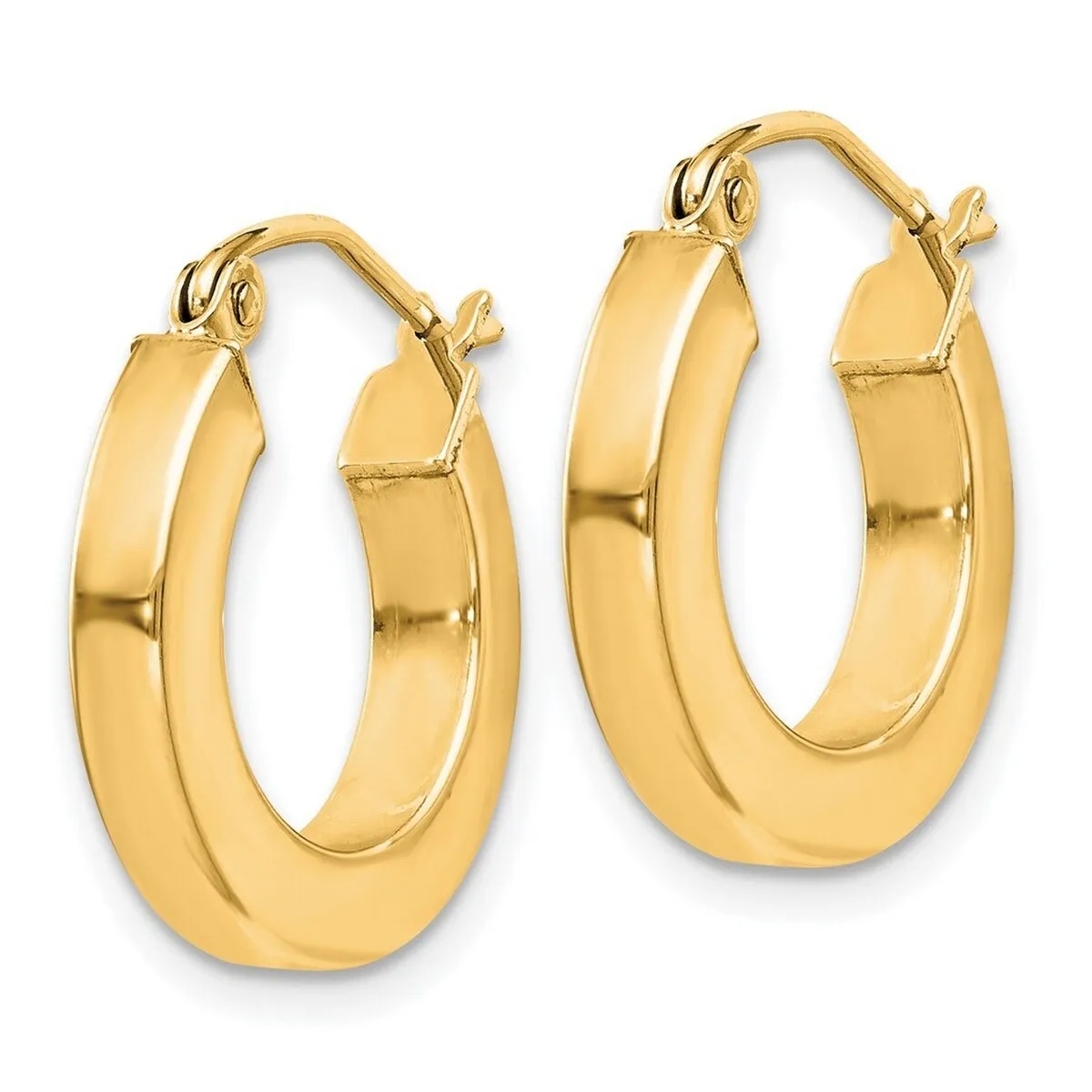 Curata 925 Sterling Silver Gold Plated 3mm Square Tube Hoop Earrings sold by Zulily