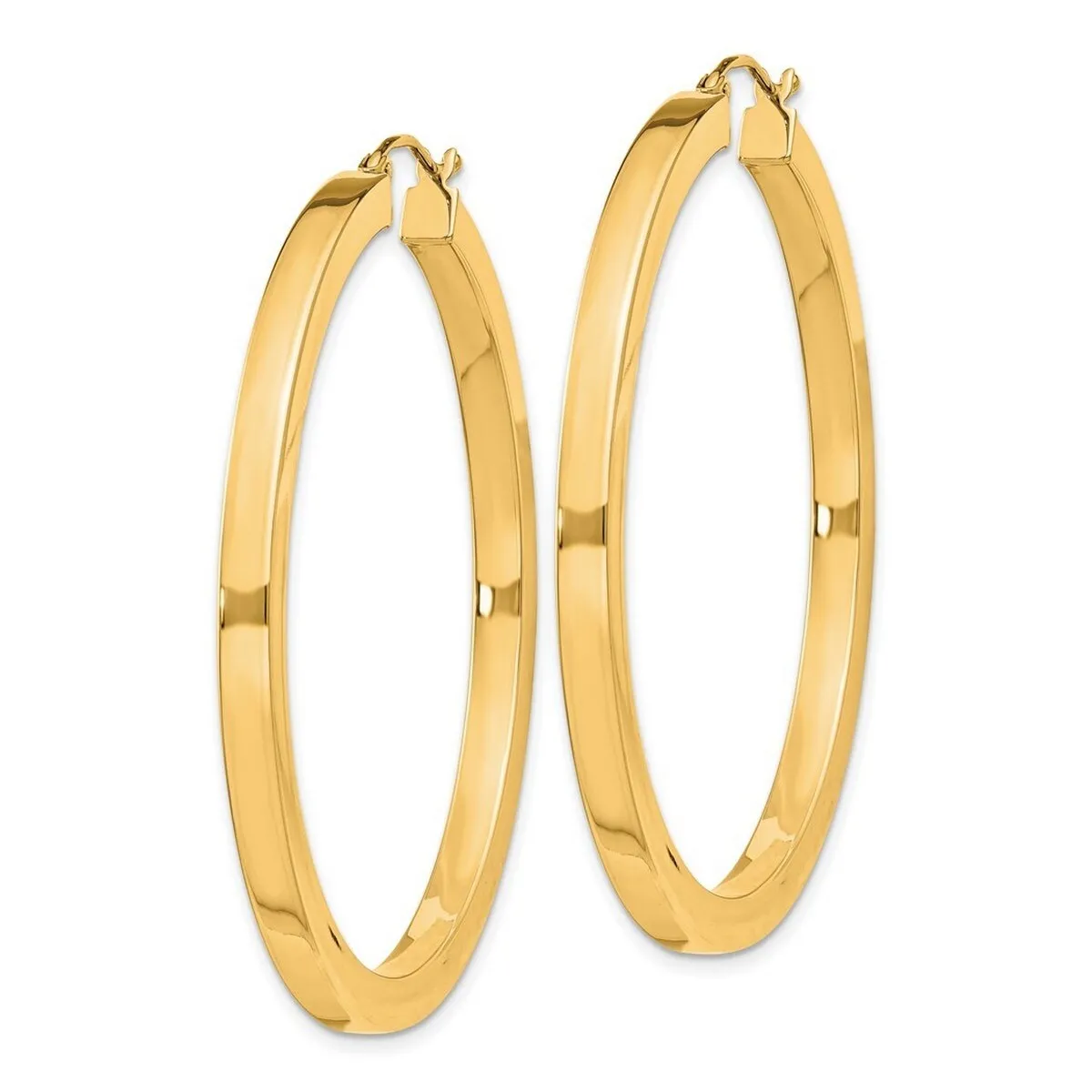 Curata 925 Sterling Silver Gold Plated 3mm Square Tube Hoop Earrings sold by Zulily product image thumbnail 3