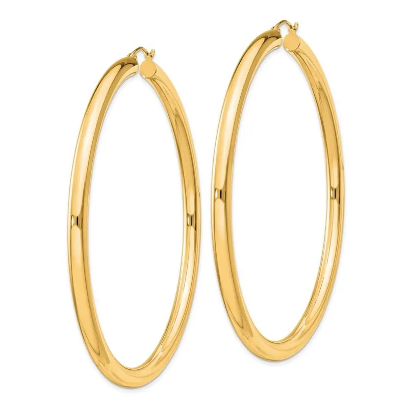 Curata 925 Sterling Silver Gold Plated 3mm Wide Round Hoop Earrings - Various Diameters sold by Zulily