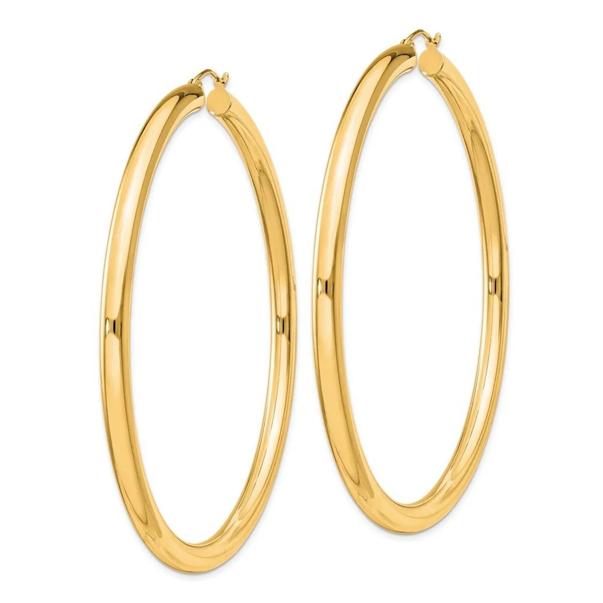Curata 925 Sterling Silver Gold Plated 3mm Wide Round Hoop Earrings - Various Diameters sold by Zulily
