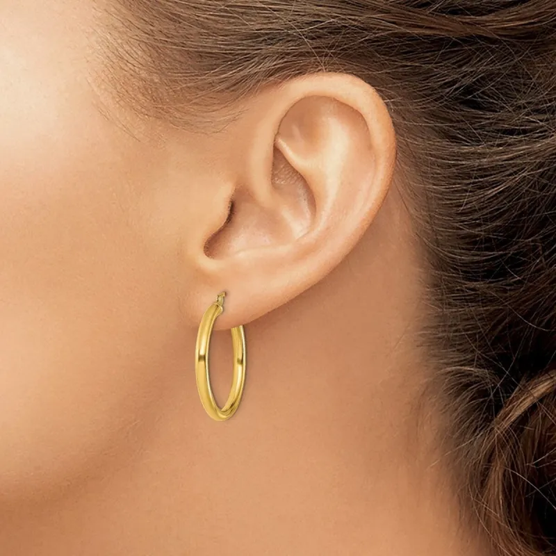 Curata 925 Sterling Silver Gold Plated 2.5mm Classic Hoop Earrings sold by Zulily