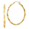 Curata 925 Sterling Silver Gold Plated 3mm Twisted Oval Hoop Earrings sold by Zulily