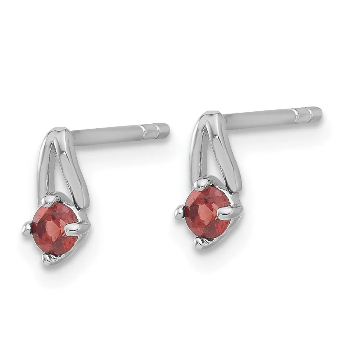 Curata 925 Sterling Silver Rhodium Plated Garnet Post Earrings - 7.5x4mm sold by Zulily product image thumbnail 4