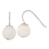 Curata 925 Sterling Silver Rose Quartz Bead Hook Earrings - 22x10mm sold by Zulily