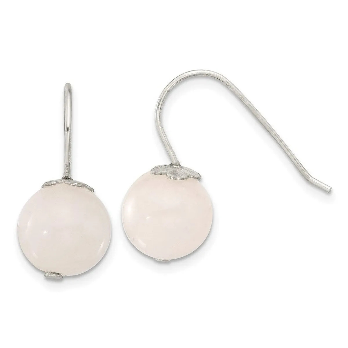 Curata 925 Sterling Silver Rose Quartz Bead Hook Earrings - 22x10mm sold by Zulily product image thumbnail 5