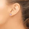 Curata 925 Sterling Silver Pink White and Blue Simulated Opal Stud Three Set Of Earrings - 7x7mm sold by Zulily