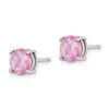 Curata 925 Sterling Silver Pink White and Blue Simulated Opal Stud Three Set Of Earrings - 7x7mm sold by Zulily