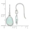 Curata 925 Sterling Silver Opaque Blue Chalcedony Dangle Hook Earrings - 26x9mm sold by Zulily