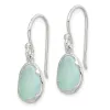 Curata 925 Sterling Silver Opaque Blue Chalcedony Dangle Hook Earrings - 26x9mm sold by Zulily