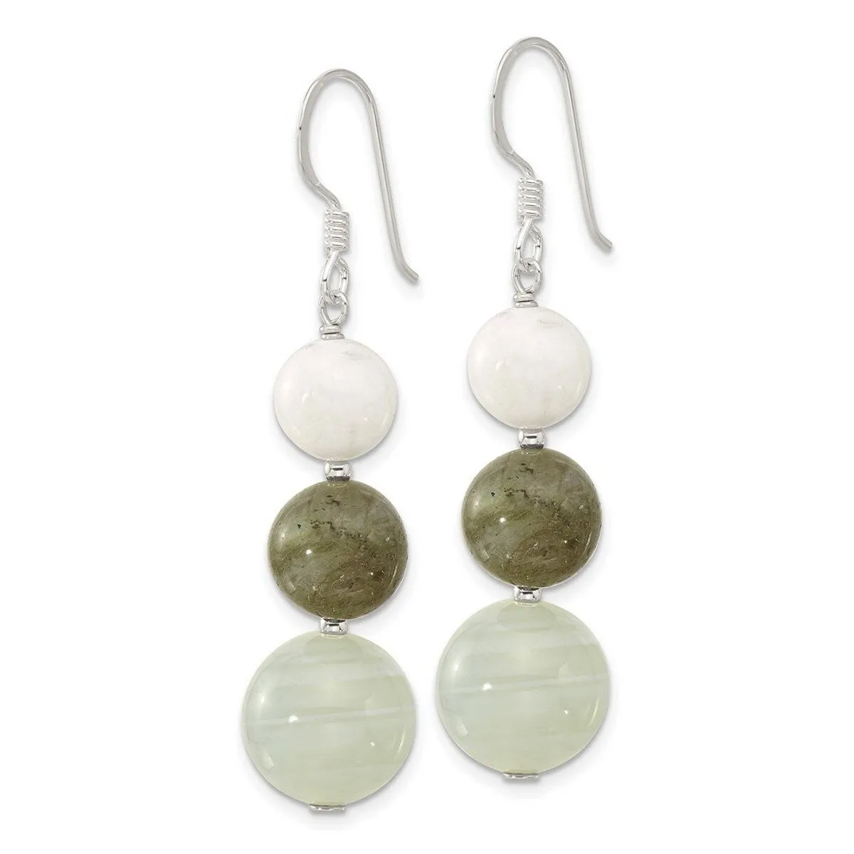 Curata 925 Sterling Silver Agate Howlite and Labradorite Hook Earrings - 51.7x12.25mm sold by Zulily product image thumbnail 4