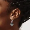 Curata 925 Sterling Silver Artisan Black Onyx Leverback Earrings - 34x14mm sold by Zulily