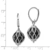 Curata 925 Sterling Silver Artisan Black Onyx Leverback Earrings - 34x14mm sold by Zulily