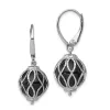 Curata 925 Sterling Silver Artisan Black Onyx Leverback Earrings - 34x14mm sold by Zulily