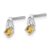 Curata 925 Sterling Silver Rhodium Plated Citrine Post Earrings - 7.8x4mm sold by Zulily