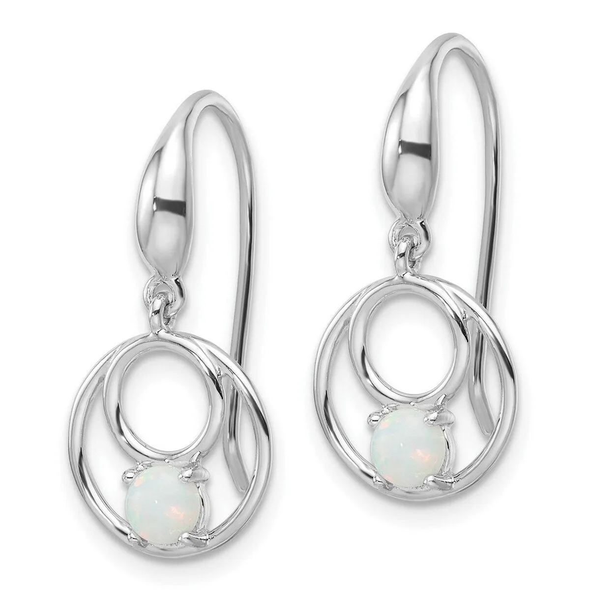 Curata 925 Sterling Silver Rhodium Plated Simulated Opal Dangle Earrings - 25.5x11.7mm sold by Zulily product image thumbnail 5