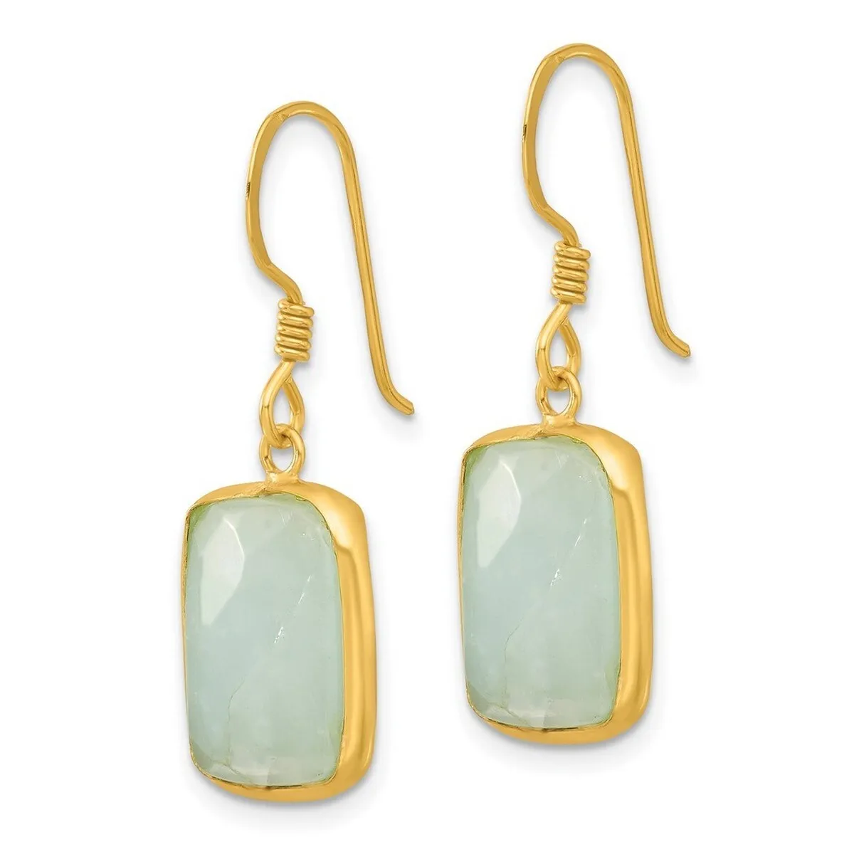 Curata 925 Sterling Silver Gold Plated Amazonite Dangle Earrings - 33.5x12mm sold by Zulily product image thumbnail 4