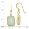 Curata 925 Sterling Silver Gold Plated Amazonite Dangle Earrings - 33.5x12mm sold by Zulily