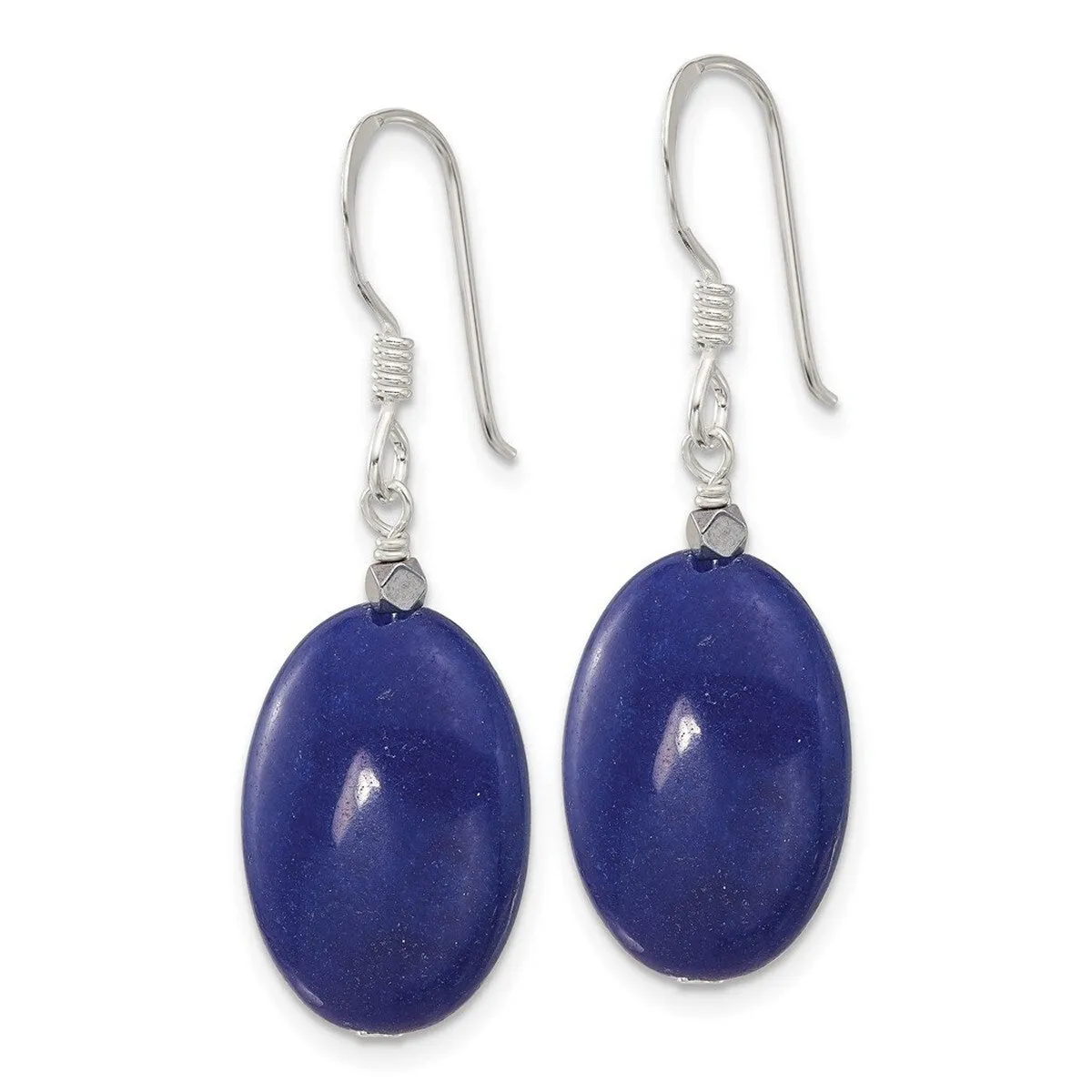 Curata 925 Sterling Silver Blue Quartz and Hematite Hook Earrings - 38.6x13.2mm sold by Zulily product image thumbnail 2