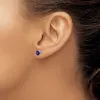 Curata 925 Sterling Silver Rhodium Plated 6mm Polished Amethyst Post Earrings sold by Zulily