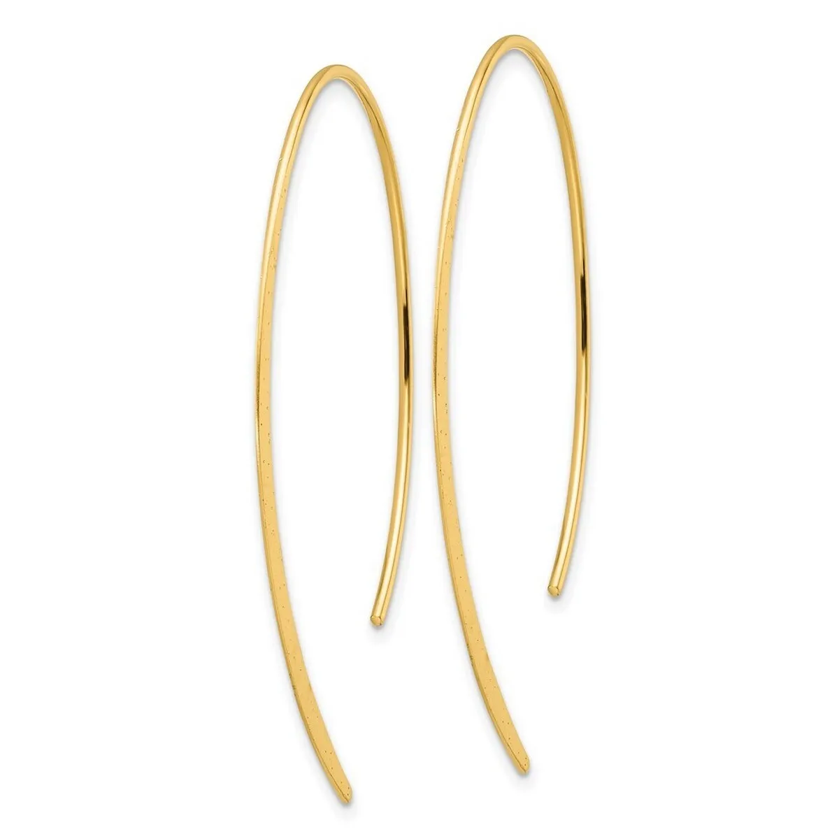 Curata 925 Sterling Silver 18k Gold Plated Brushed and Lasered Threader Earrings sold by Zulily product image thumbnail 4