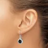 Curata 925 Sterling Silver Polished Black Onyx Disk Hook Earrings - 32x12mm sold by Zulily
