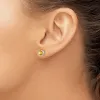 Curata 925 Sterling Silver Bezel 7mm Citrine Circle Stud Earrings sold by Zulily