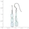 Curata 925 Sterling Silver Light Blue Quartz Stone Three Stone Dangle Earrings - 43x6mm sold by Zulily