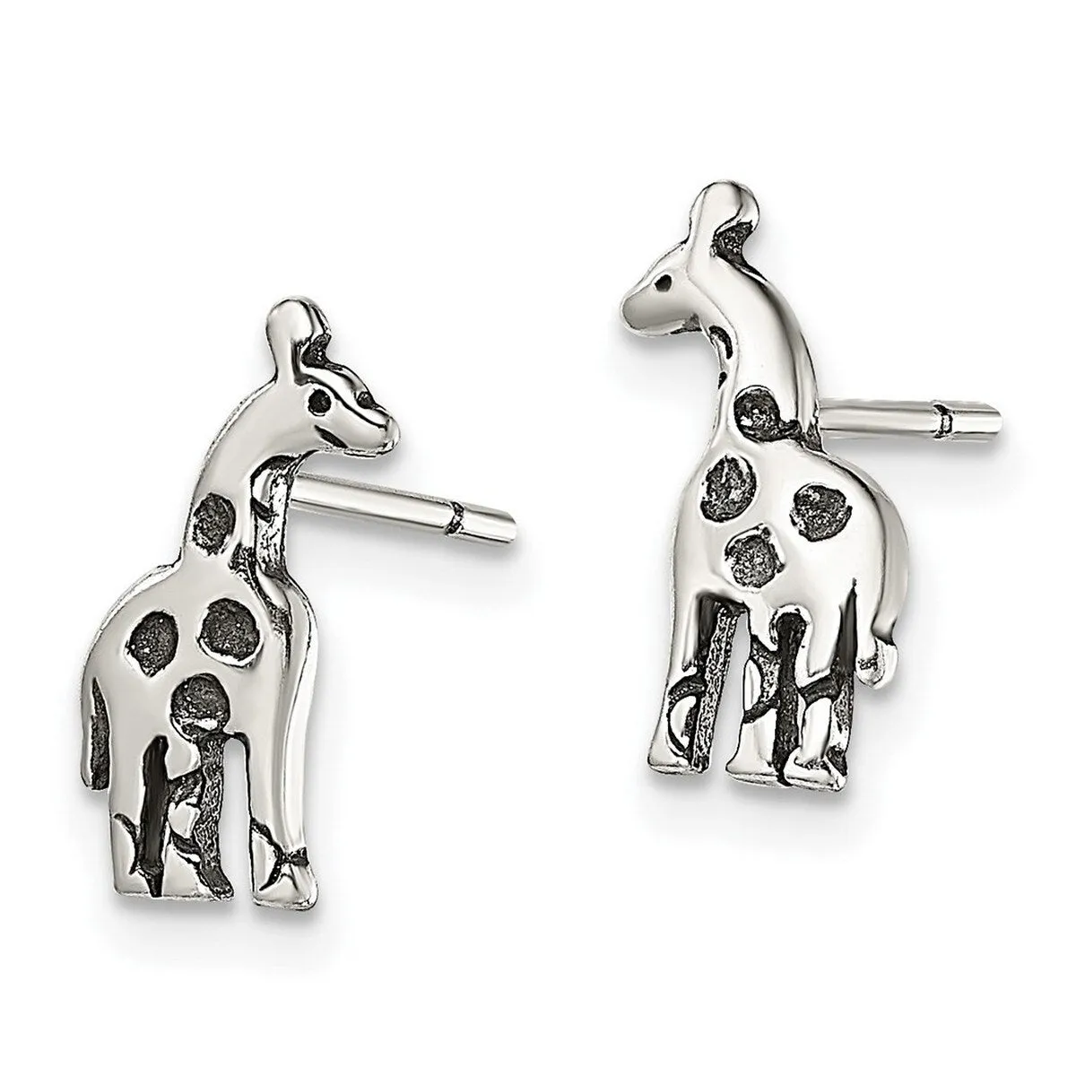 Curata 925 Sterling Silver Antiqued Giraffe Post Artisan Oxidized Earrings - 13.3x6mm sold by Zulily product image thumbnail 5