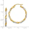 Curata 925 Sterling Silver Gold Plated Sparkle Cut 3x30mm Twisted Hoop Earrings sold by Zulily