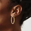 Curata 925 Sterling Silver Gold Plated Sparkle Cut 3x30mm Twisted Hoop Earrings sold by Zulily