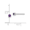 Curata 925 Sterling Silver 3mm Round Amethyst Post Earrings sold by Zulily